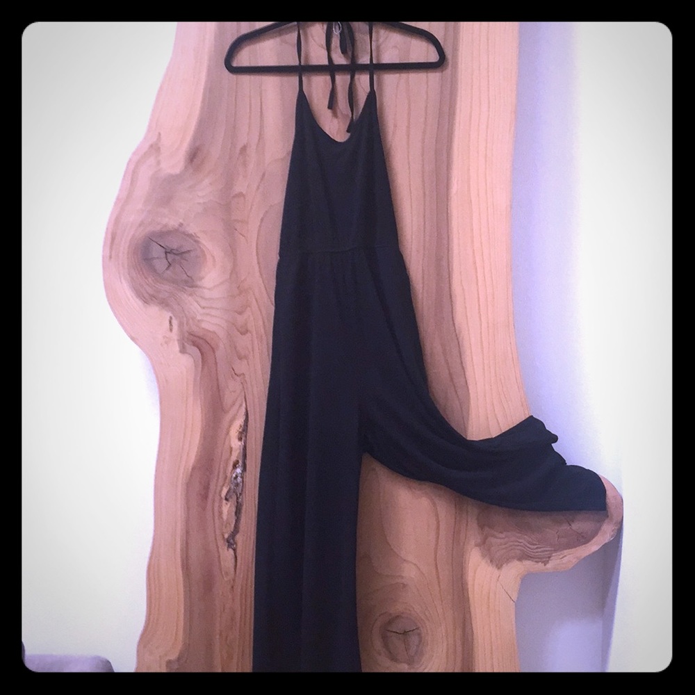 Urban Outfitters Black Haltered Jumpsuit